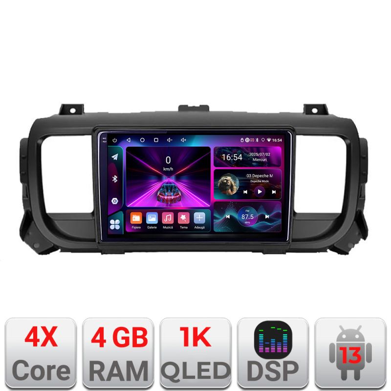 Navigatie Citroen Jumpy Toyota Proace Peugeot Traveller A-jumpy16 4+64 InCell Display 1K Android Waze USB Navigatie Internet Youtube