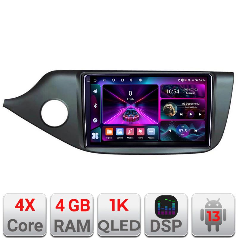 Navigatie Kia Ceed 2012-2018 A-KI39 4+64 InCell Display 1K Android Waze USB Navigatie Internet Youtube Radio