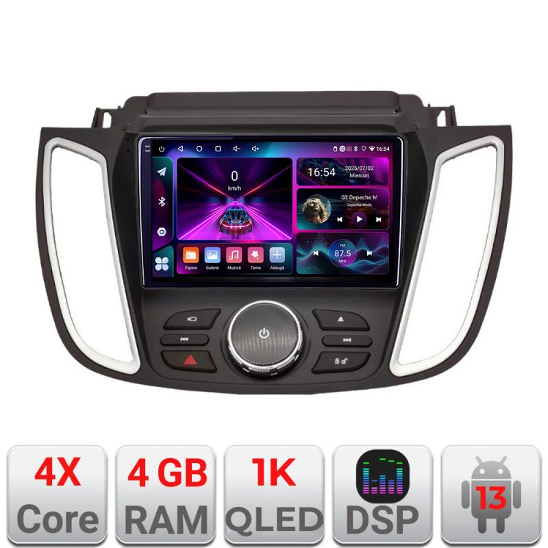 Navigatie Ford Kuga 2015-2020 SYNC2 si SYNC3 4+64 InCell Display 1K Android Waze USB Navigatie Internet Youtube Radio Kit-kuga+EDT-E