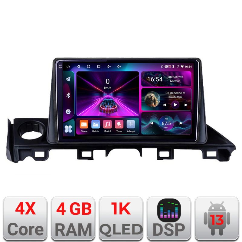 Navigatie Mazda 6 2018- 4+64 InCell Display 1K Android Waze USB Navigatie Internet Youtube Radio