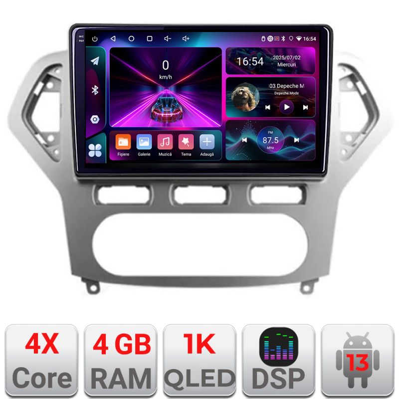 Navigatie Ford Mondeo 2006-2010 A-MONDEO-AC 4+64 InCell Display 1K Android Waze USB Navigatie Internet Youtube Radio