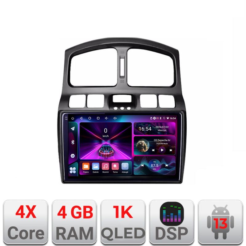 Navigatie Hyundai Santa Fe 2000-2006 Android radio gps internet 4+64 InCell Display 1K Kit-santafe-old+EDT-E209-RK