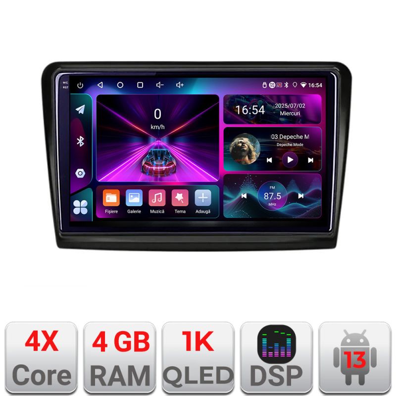 Navigatie Skoda Superb 2 A-SUPERB2 4+64 InCell Display 1K Android Waze USB Navigatie Internet Youtube Radio