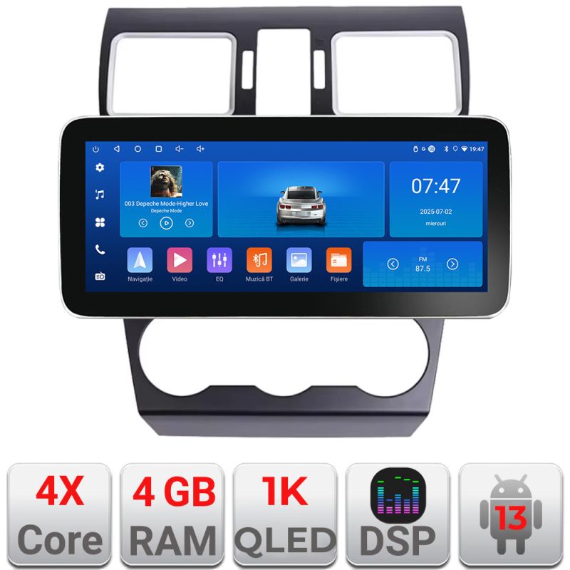 Navigatie Subaru Forester XV Edotec Incell 1K 12.3 inch 4+64 carplay android auto radio internet kit-062-2019+EDT-E212-RK