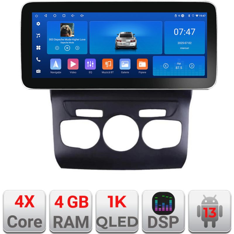 Navigatie Citroen C4 2011-2016 K-241 Edotec 4+64 12.3 inch Incell 1K android Wifi 5Ghz gps internet C
