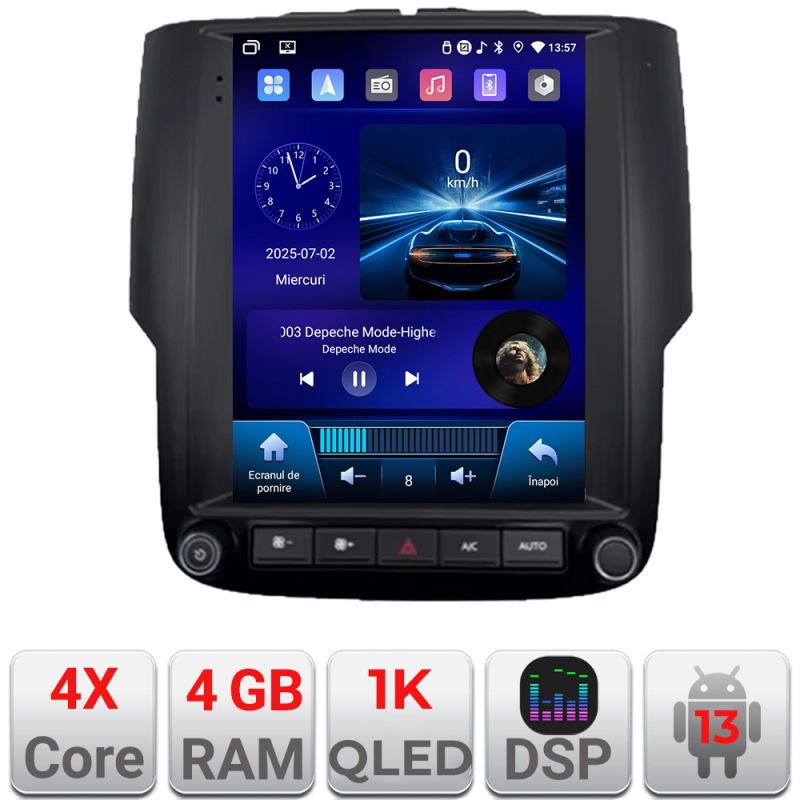 Navigatie Dodge Ram 2013-2018 Edonav Tesla Qled 9.7