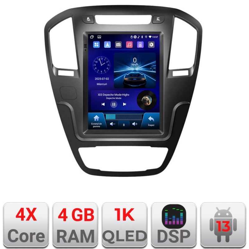 Navigatie Opel Insignia 2014-2017 tip tesla radio gps internet 4 Core carplay android auto 4+64 Incell Display kit-tesla-338+EDT-E220-RK