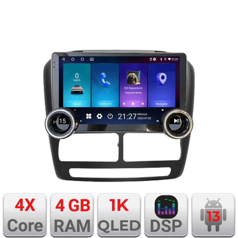 Navigatie Fiat Doblo 2010-2017 Kit-DOBLO10v1 Edotec 4+64 10.5 inch Incell 1K android Wifi 5Ghz gps internet v1
