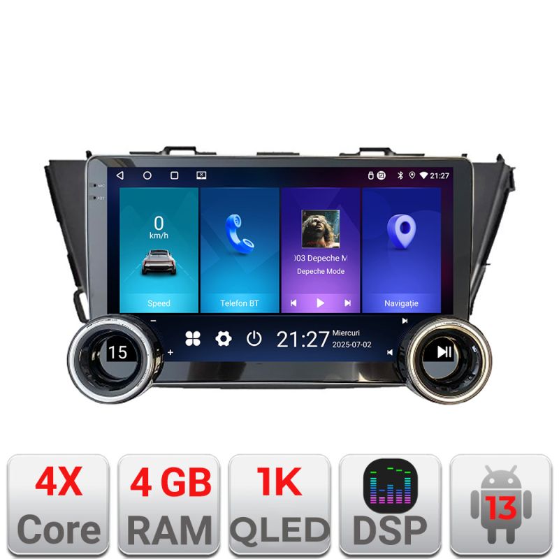 Navigatie Toyota Prius 5 PLus Kit-prius5-plus Edotec 4+64 10.5 inch Incell 1K android Wifi 5Ghz gps internet