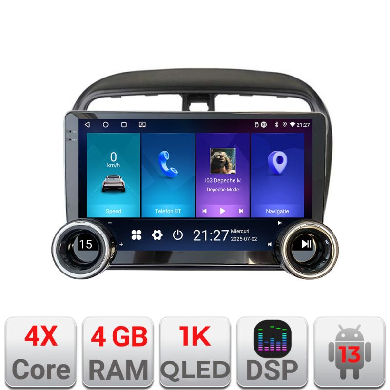 Navigatie Mitsubishi Spacestar Kit-spacestar Edotec 4+64 10.5 inch Incell 1K android Wifi 5Ghz gps internet