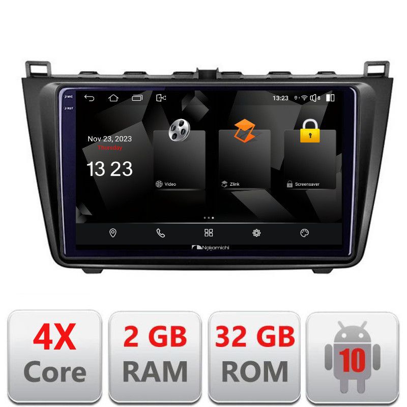 Navigatie Mazda 6 5230-012 Android Ecran 720P Quad Core 2+32 carplay android auto