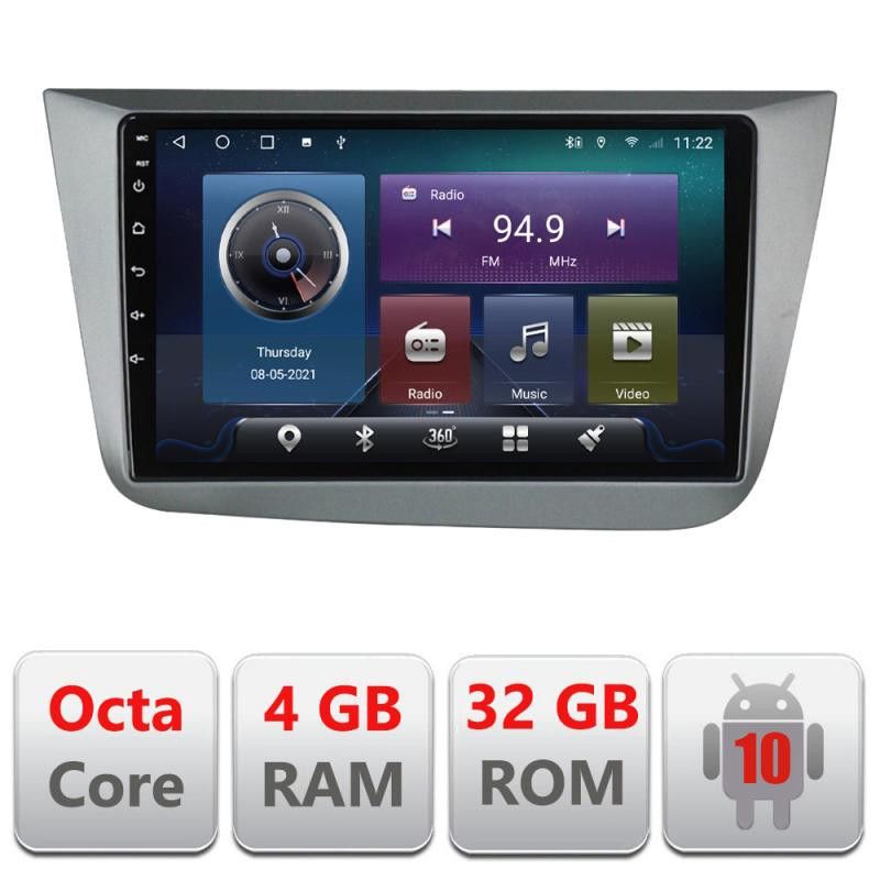Navigatie Seat Leon 2005-2012 C-leon05 Octa Core cu Android Radio Bluetooth Internet GPS WIFI 4+32GB