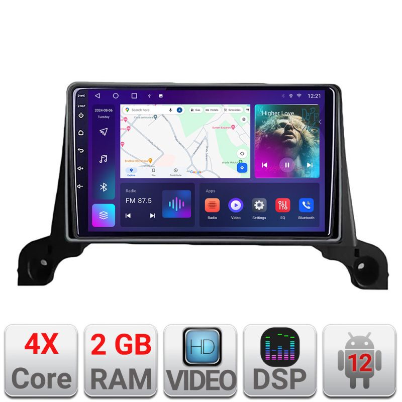 Navigatie Peugeot 5008 2016-2020 A-5008 2+32 GB Android Waze USB Navigatie Internet Youtube Radio