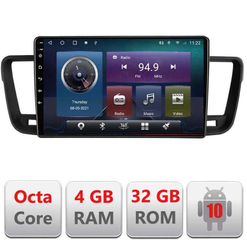 Navigatie Peugeot 508 C-5637 Octa Core cu Android Radio Bluetooth Internet GPS WIFI 4+32GB