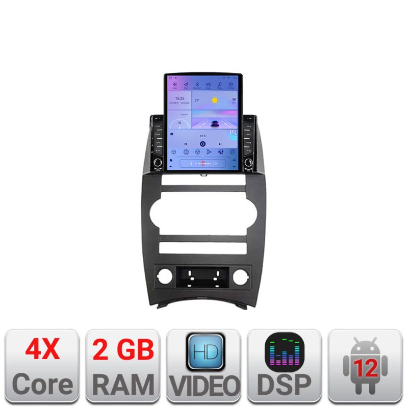 Navigatie Jeep Commander Android radio gps internet quad core 2+32 ecran vertical 9.7