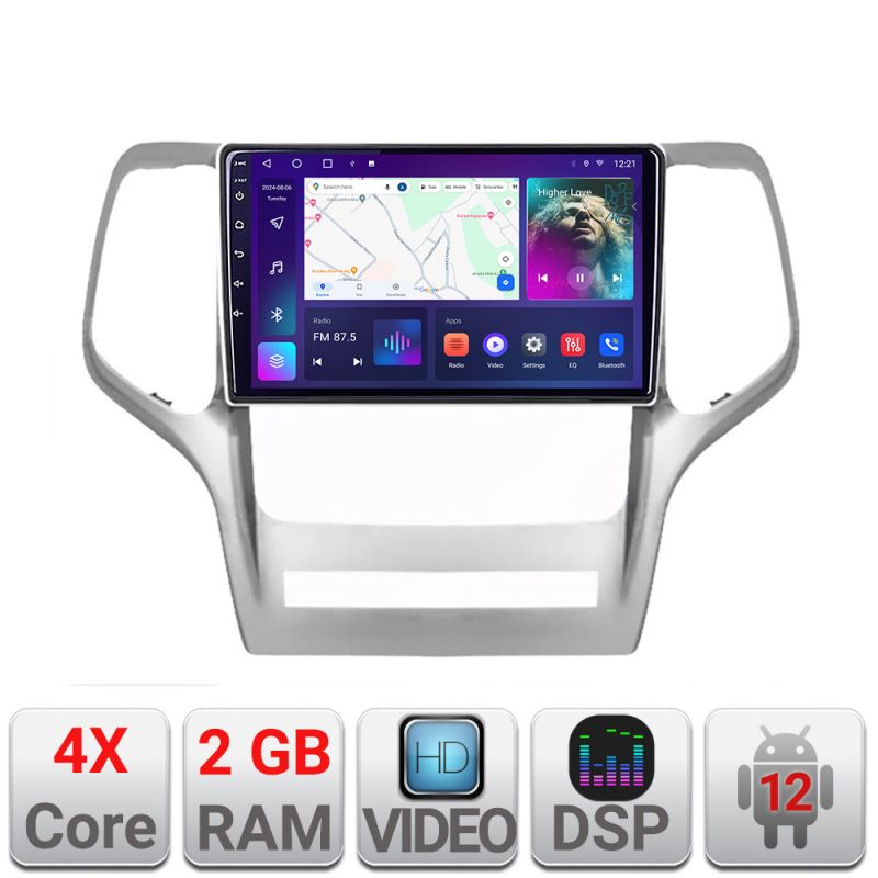 Navigatie Jeep Gran Cherokee 2011-2013 A-GRCHE 2+32 GB Android Waze USB Navigatie Internet Youtube Radio
