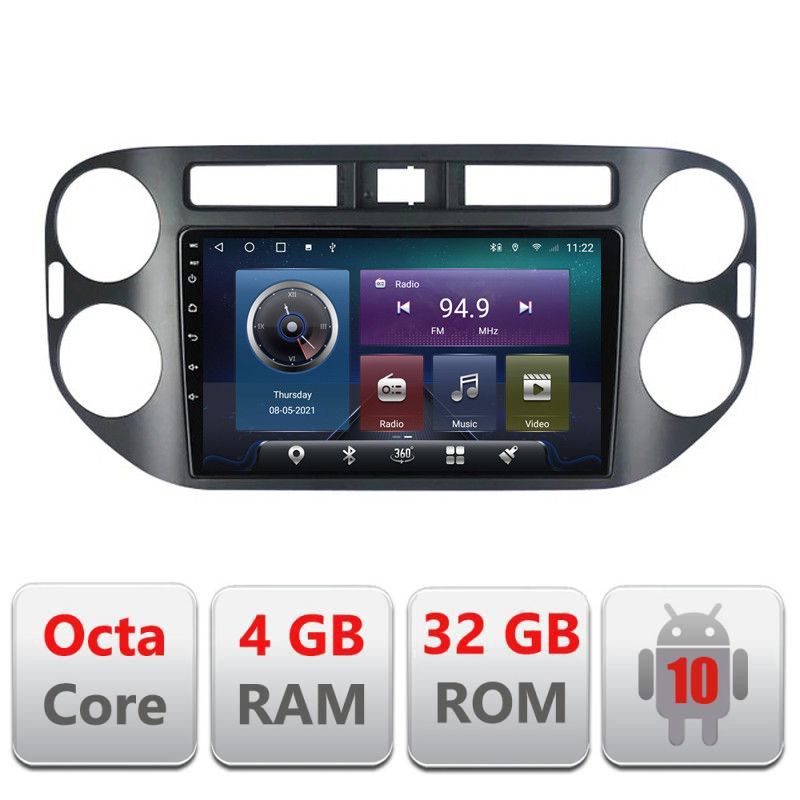 Navigatie VW TIGUAN- Android Radio Gps Internet Octa Core 4+32