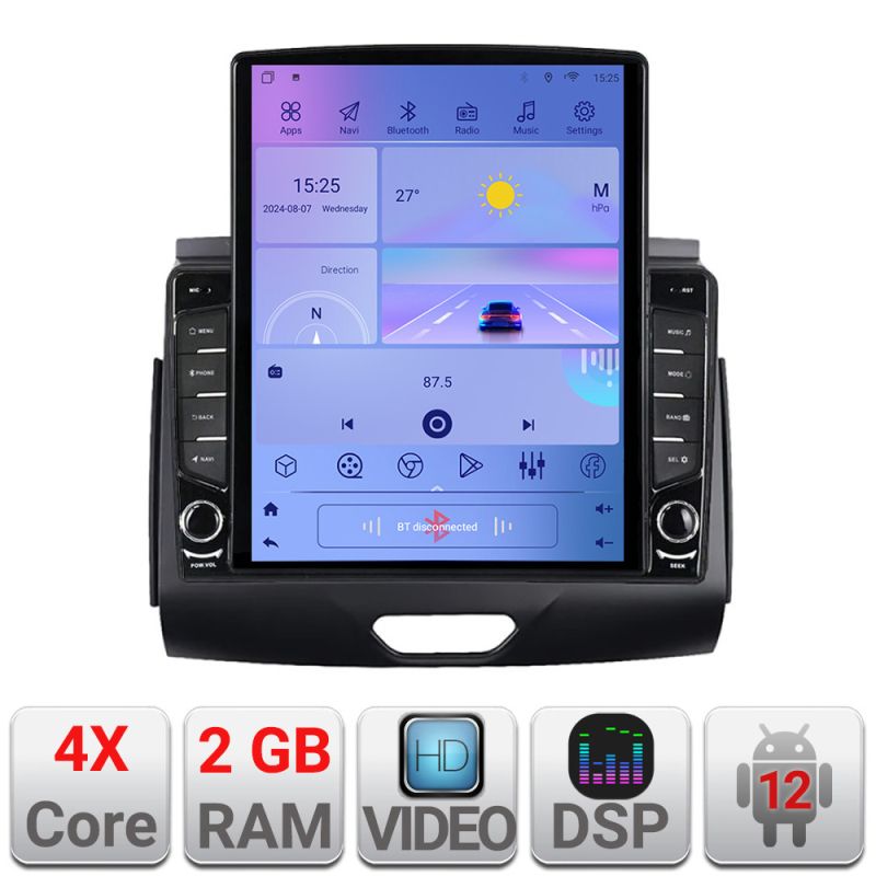 Navigatie Ford Ranger 2015- cu cd Android radio gps internet quad core 2+32 ecran vertical 9.7