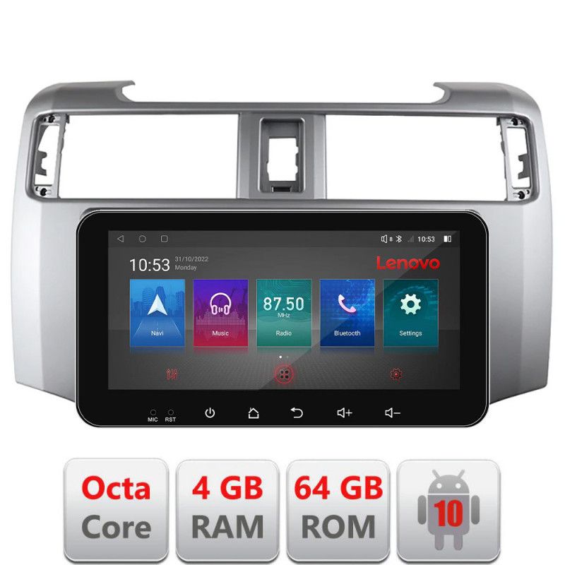 Navigatie Toyota 4runner 2009-2019 Android radio gps internet Octa Core 4+64 LTE ecran de 10.33' wide KIT-4runner+EDT-E511-pro