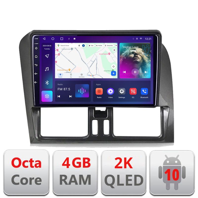 Navigatie dedicata Volvo XC60 C-272 Android Octa Core Ecran 2K QLED GPS 4G 4+32GB 360 KIT-272+EDT-E409-2K