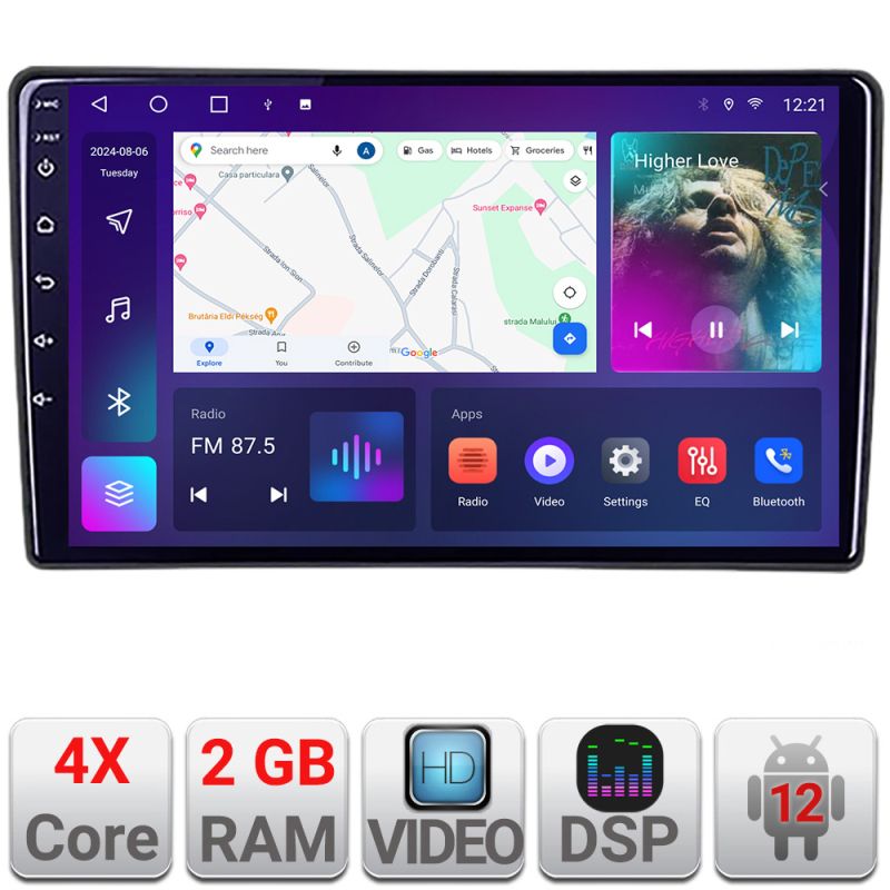 Navigatie Eclipse Cross 2019- A-eclipse 2+32 GB Android Waze USB Navigatie Internet Youtube Radio