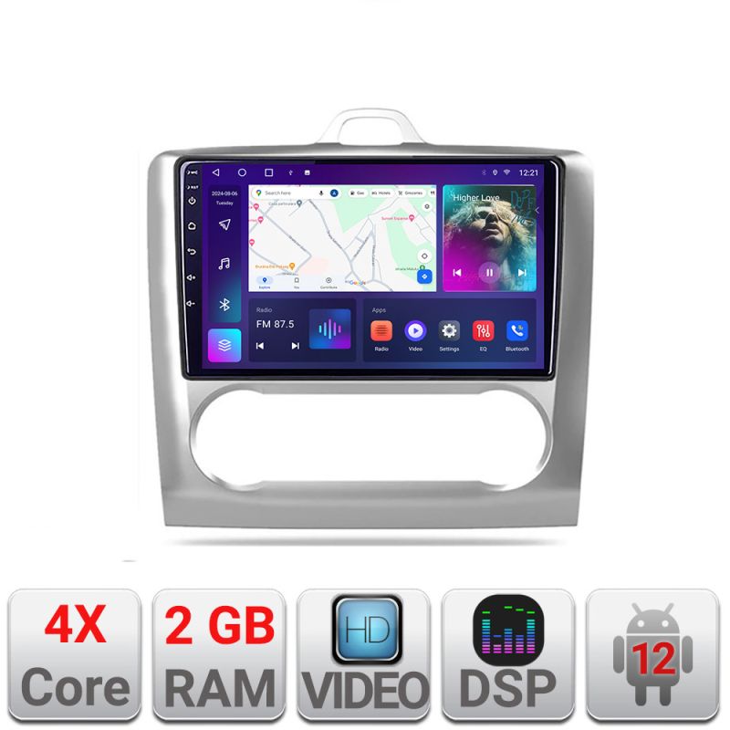 Navigatie Ford Focus 2 Automat A-140-automatic 2+32 GB Android Waze USB Navigatie Internet Youtube Radio