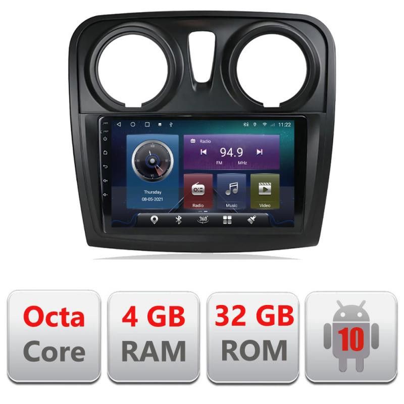 Navigatie Dacia Sandero Logan2012-2020 C-sandero Octa Core cu Android Radio Bluetooth Internet GPS WIFI 4+32GB