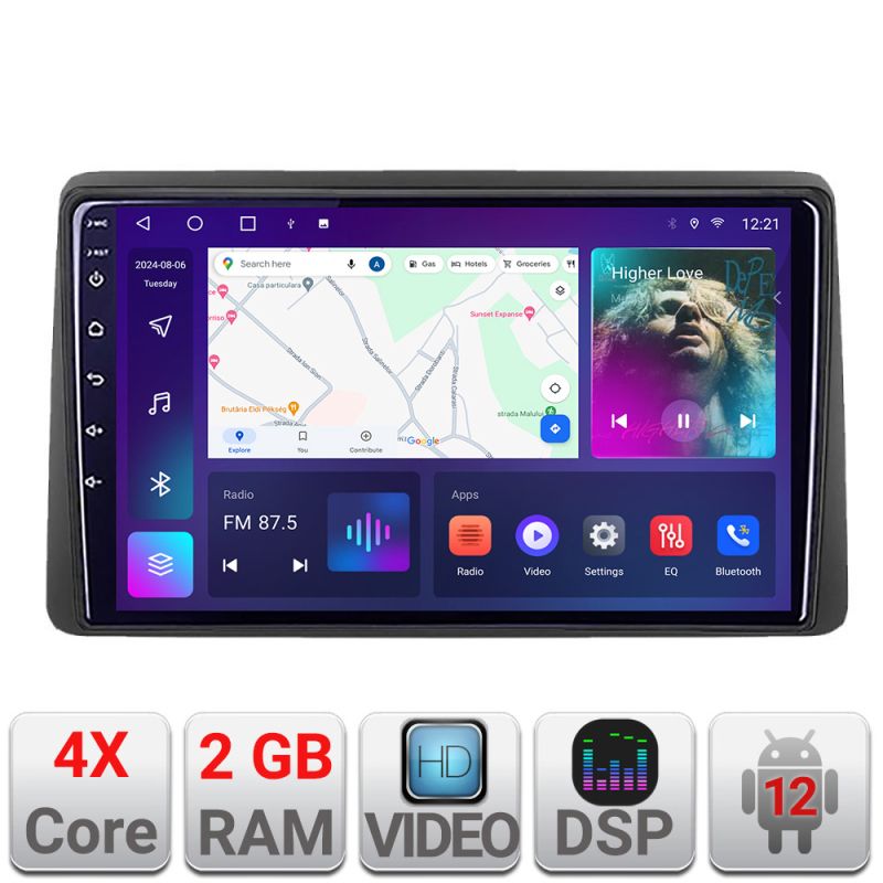 Navigatie Dodge RAM 2019- Android radio gps internet 2+32 kit-RAM2019+EDT-E209v2