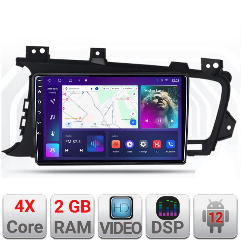 Navigatie Kia Optima 2011-2013 A-091 2+32 GB Android Waze USB Navigatie Internet Youtube Radio