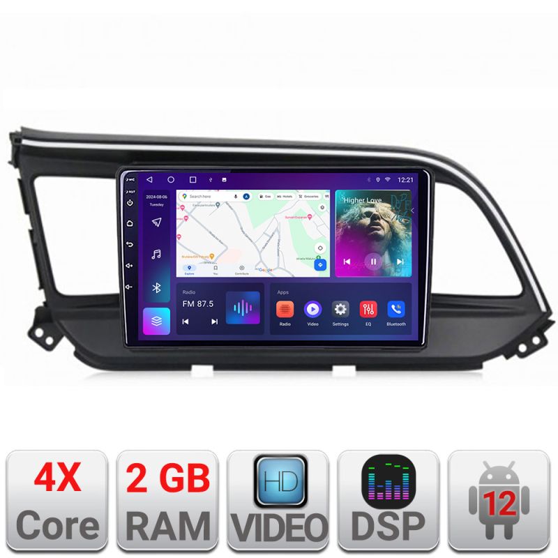 Navigatie HHyundai Elantra 2018- A-1581 2+32 GB Android Waze USB Navigatie Internet Youtube Radio