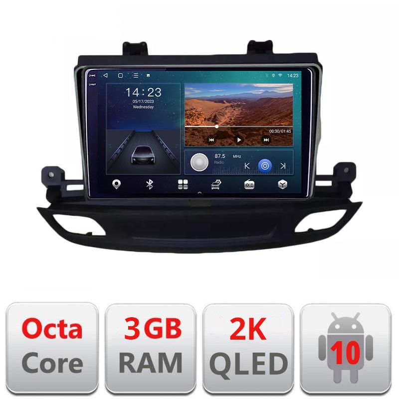 Navigatie Opel Insignia 2018- B-insignia19 Android Ecran 2K QLED octa core 3+32 carplay android auto kit-insignia19+EDT-E310V3-2K