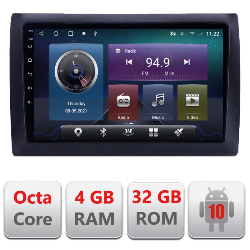 Navigatie Fiat Stilo C-STILO Octa Core cu Android Radio Bluetooth Internet GPS WIFI 4+32GB