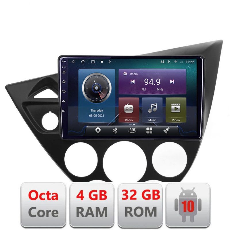 Navigatie Ford Focus 1 1998-2004 Android radio gps internet Octa core 4+32 kit-focus1+EDT-E409