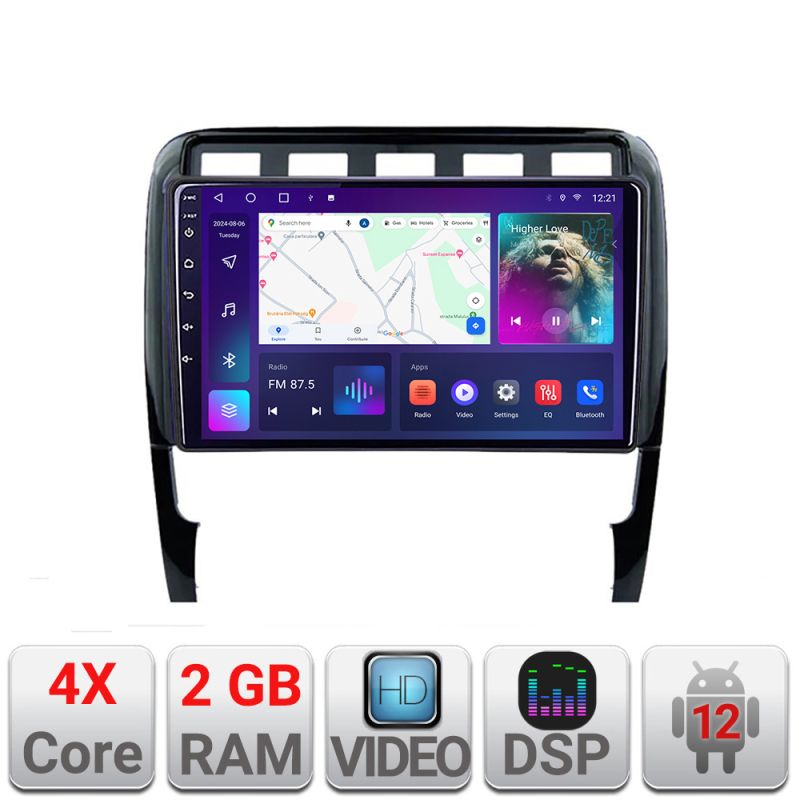 Navigatie Porsche Cayenne 2002-2011 A-443 2+32 GB Android Waze USB Navigatie Internet Youtube Radio