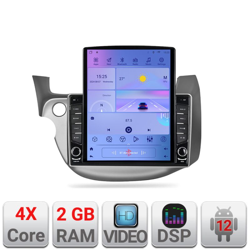 Navigatie Honda Fit 2008-2013 Android radio gps internet quad core 2+32 ecran vertical 9.7
