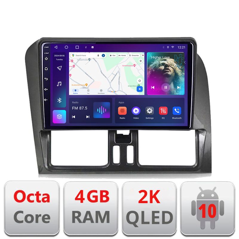 Navigatie dedicata Volvo XC60 2014-2018 sistem Sensus Connect C-272-14 Android Octa Core Ecran 2K QLED GPS 4G 4+32GB 360 kit-272-14+EDT-E409-2K