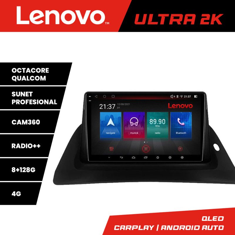 Navigatie Renault Kangoo Octa Core Android Radio Bluetooth GPS WIFI/4G DSP 2K 8+128GB 360 Toslink