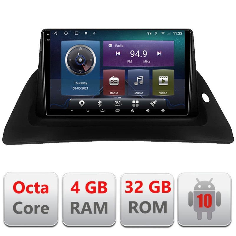 Navigatie Renault Kangoo Android radio gps internet Octa core 4+32 kit-Kangoo+EDT-E409