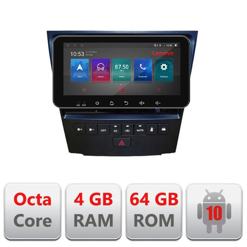 Navigatie Lexus GS-04 2004-2011 I- GS-04 4+64 ecran 10.33" Android Waze USB Navigatie Internet Youtube Radi