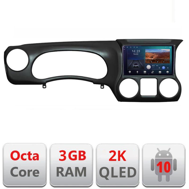 Navigatie Jeep Wrangler 2011-2016 B-WR Android Ecran 2K QLED octa core 3+32 carplay android auto KIT-WR+EDT-E310V3-2K