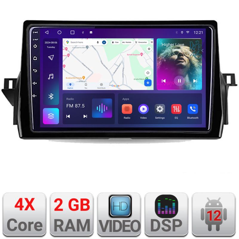 Navigatie Toyota Camry 2021- A-camry2021 2+32 GB Android Waze USB Navigatie Internet Youtube Radio