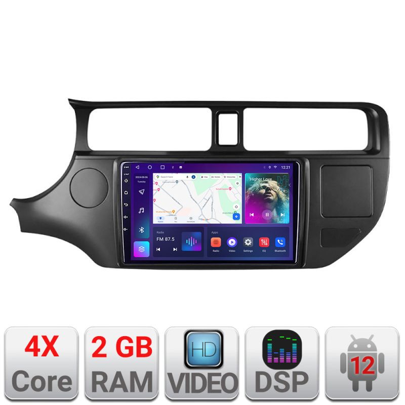 Navigatie Kia Rio 2011-2014 A-rio-11 2+32 GB Android Waze USB Navigatie Internet Youtube Radio