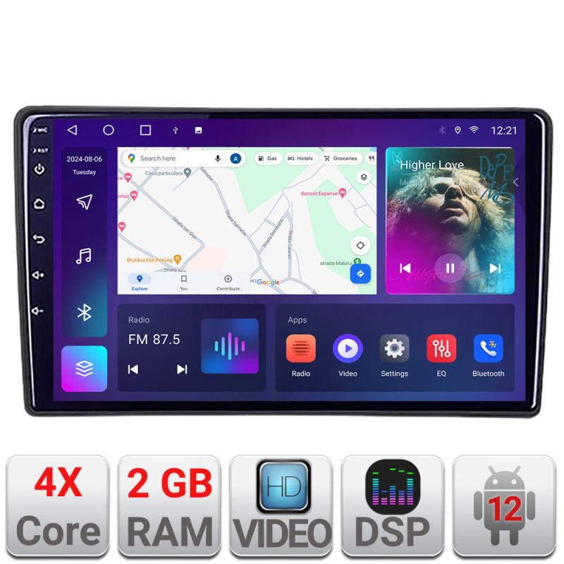Navigatie Fiat Tipo 2015-2021 A-TIPO 2+32 GB Android Waze USB Navigatie Internet Youtube Radio