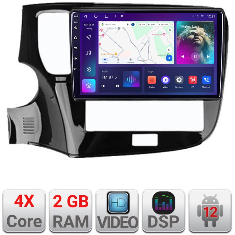 Navigatie Mitsubishi Oultander 2020- A-1230-20 2+32 GB Android Waze USB Navigatie Internet Youtube Radio
