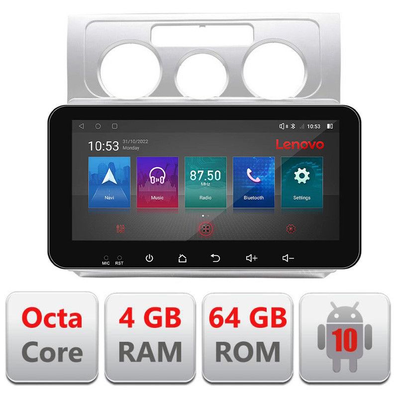 Navigatie VW Touran 2003-2010 I-TOURAN1 4+64 ecran 10.33" Android Waze USB Navigatie Internet Youtube Radio