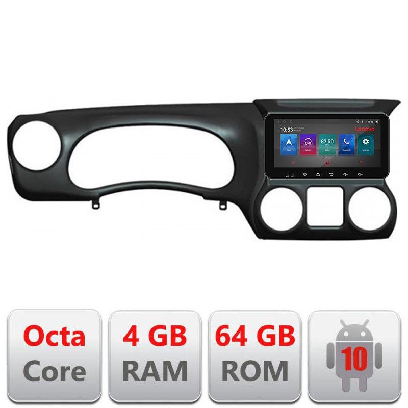 Navigatie Jeep Wrangler 2014-2016 Android radio gps internet Octa Core 4+64 LTE ecran de 10.33' wide Kit-wr-15+EDT-E511-PRO