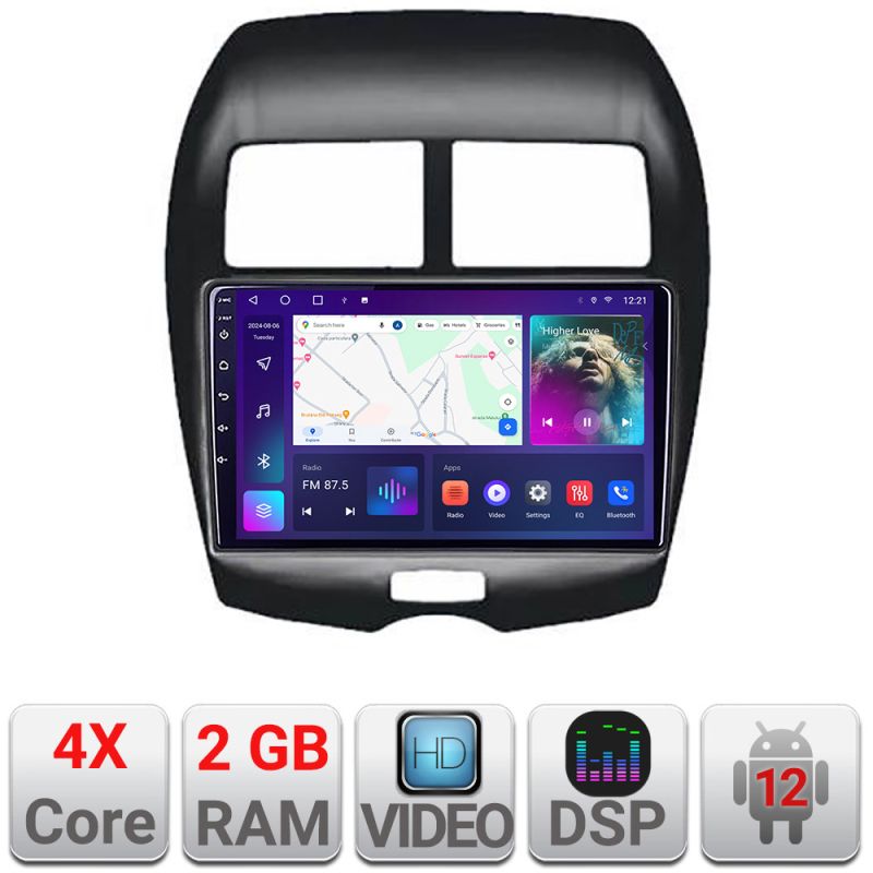 Navigatie Mistubishi ASX A-026 2+32 GB Android Waze USB Navigatie Internet Youtube Radio