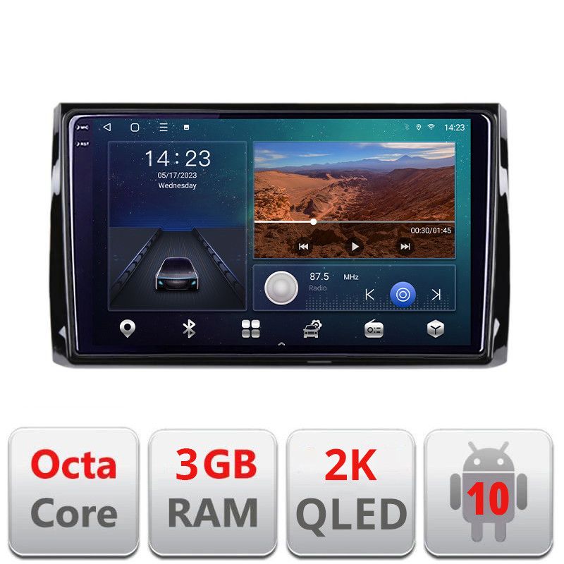Navigatie Skoda Kodiaq B-KODIAQ Android Ecran 2K QLED octa core 3+32 carplay android auto KIT-KODIAQ+EDT-E310V3-2K