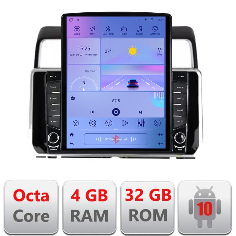 Navigatie Toyota Prado J150 2018- H-1065 ecran tip TESLA 9.7