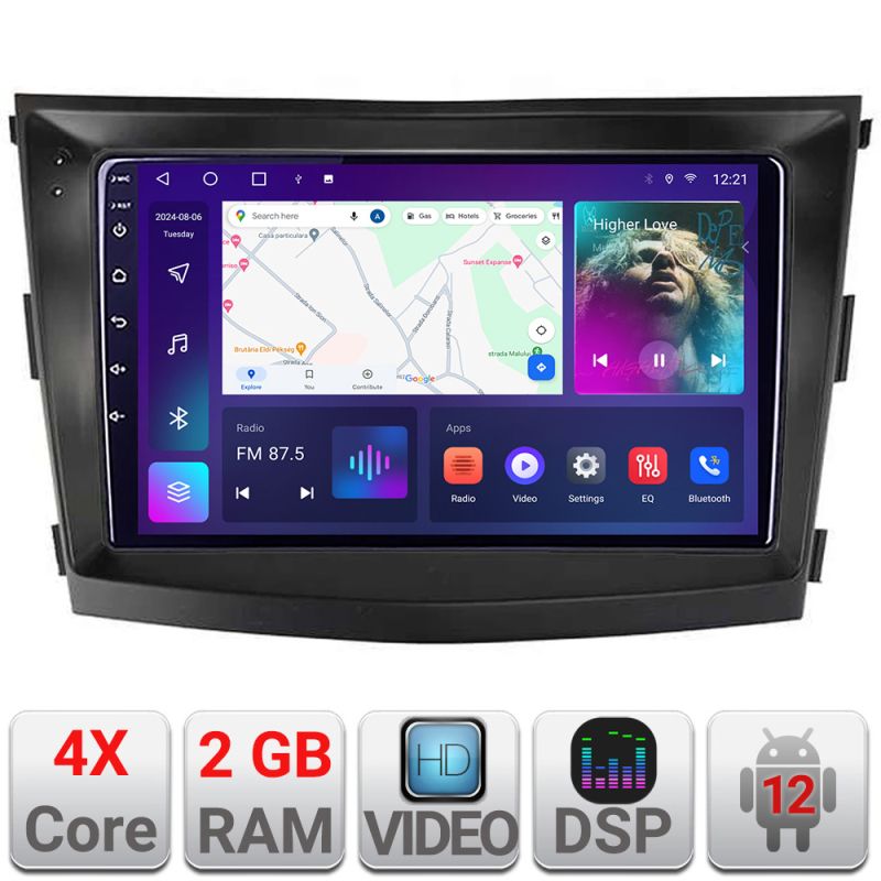 Navigatie SsangYong Tivoli 2015-2019 Android radio gps internet 2+32 kit-tivoli2015+EDT-E209